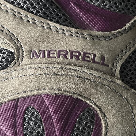 Merrell Shoes Womens Size 10 Gray Purple Waterproof Hiking M Select GRIP J24326 - Picture 8 of 9
